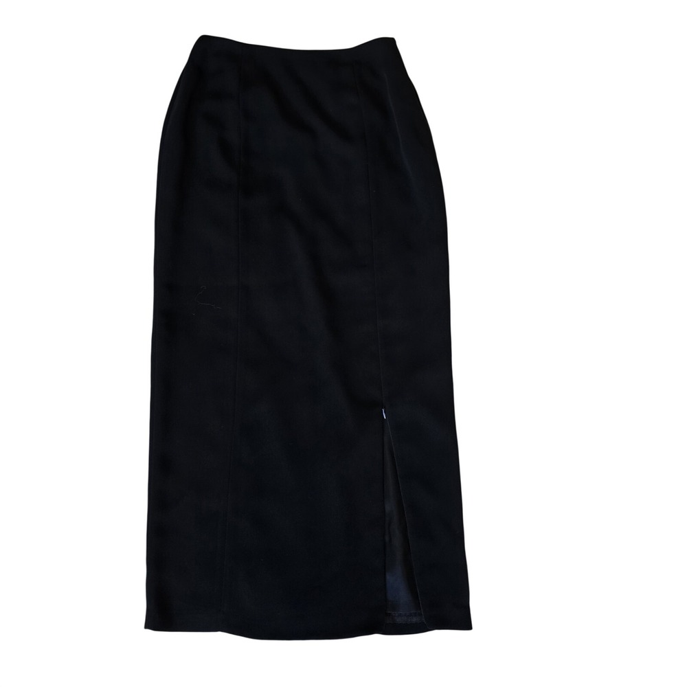 RARE Vtg Cache Black  Formal‎ A-line Cocktail Maxi Skirt Size 8 Preppy